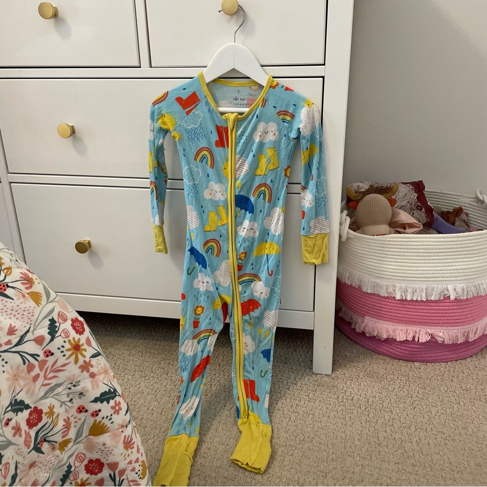Little Sleepies Weather Print Jammies 18-24 Months ***Has Some Holes